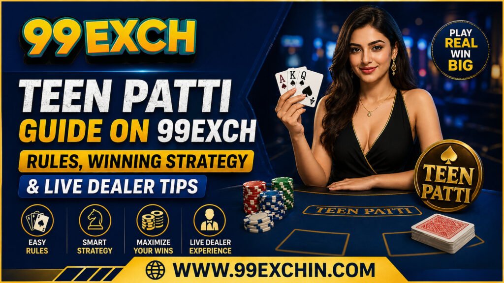 Teen Patti Guide on 99exch — Rules, Winning Strategy & Live Dealer Tips