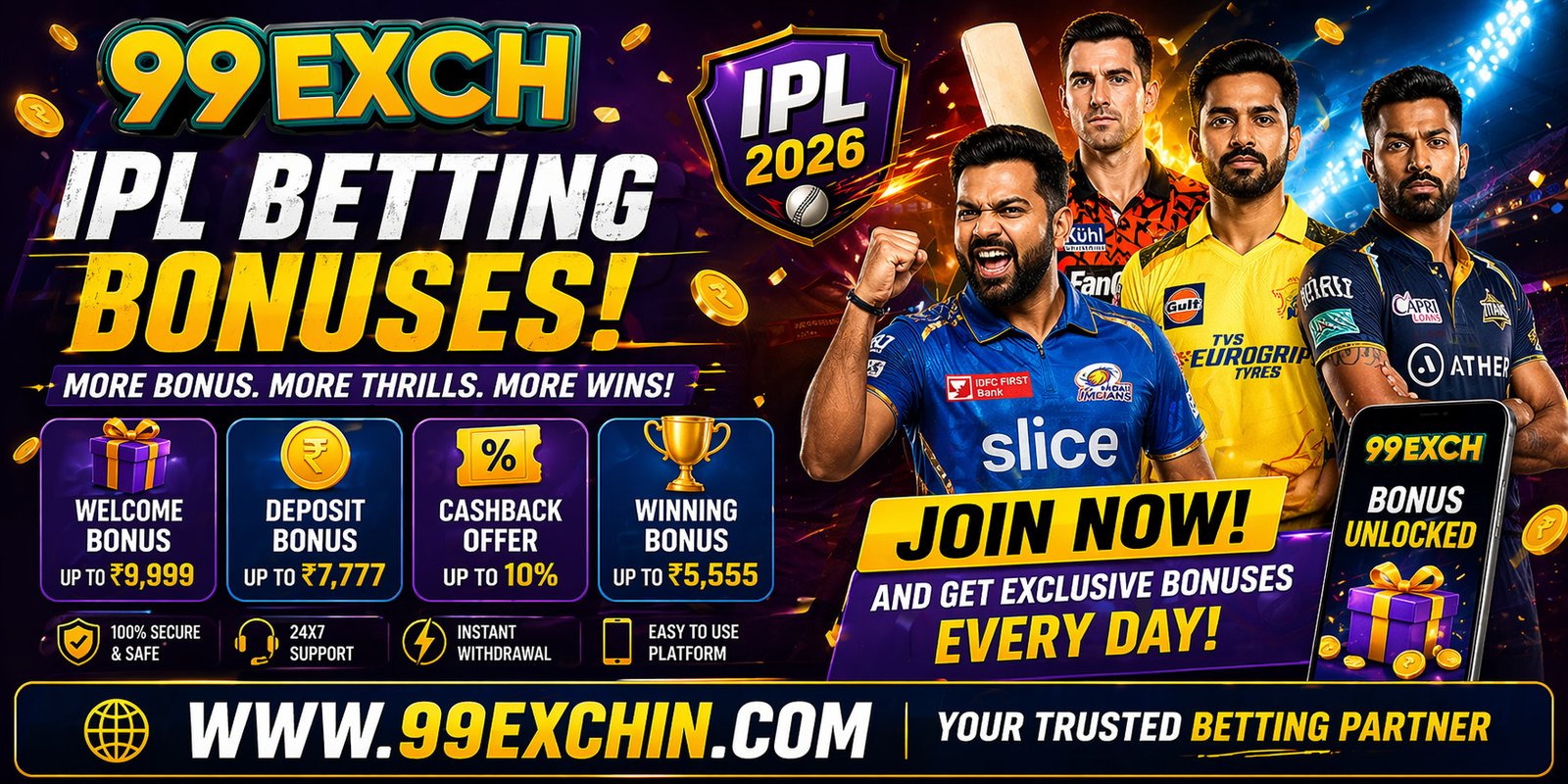 99EXCH IPL BETTING BONUSES