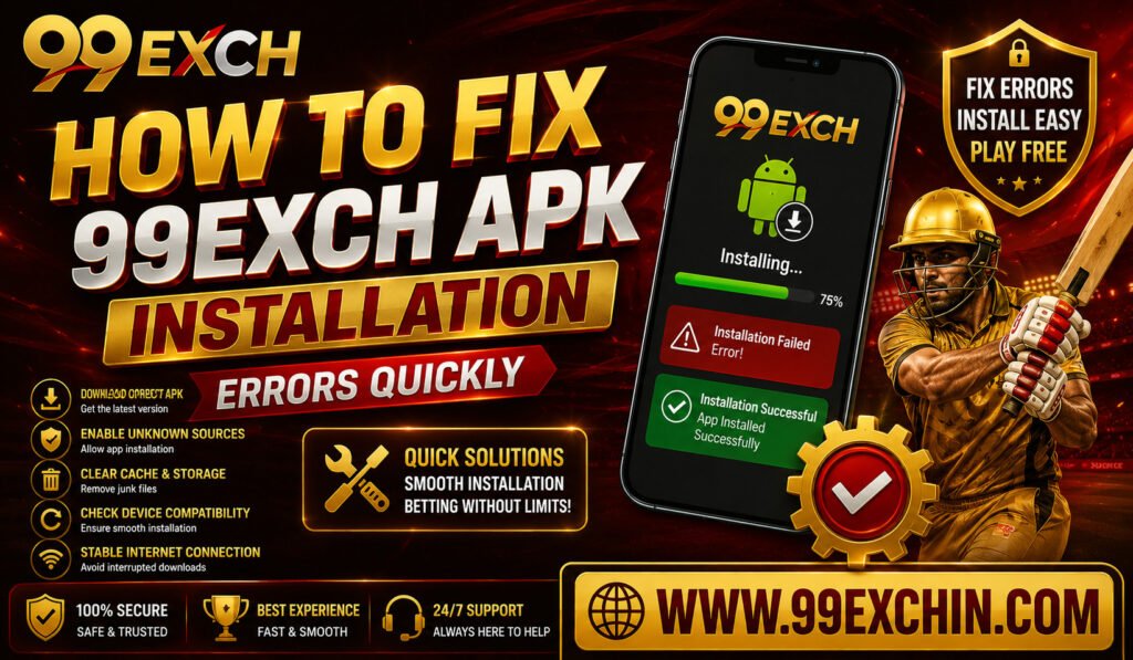 How to Fix 99exch APK Installation Errors Quickly