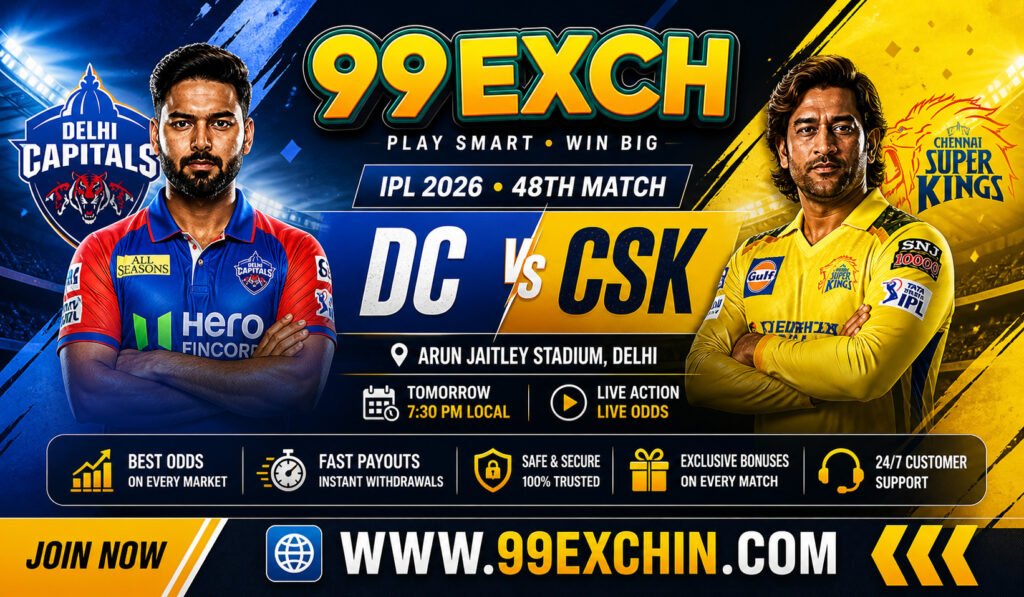 IPL 2026 Match 48 Guide for 99exch Users DC vs CSK